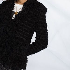 Balmain
fringed stripe jacket